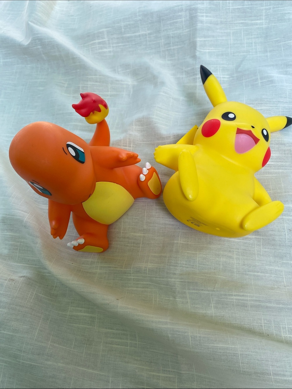 Pikachu & Charmander Figure Set - Yellow & Orange Kids Action Toys